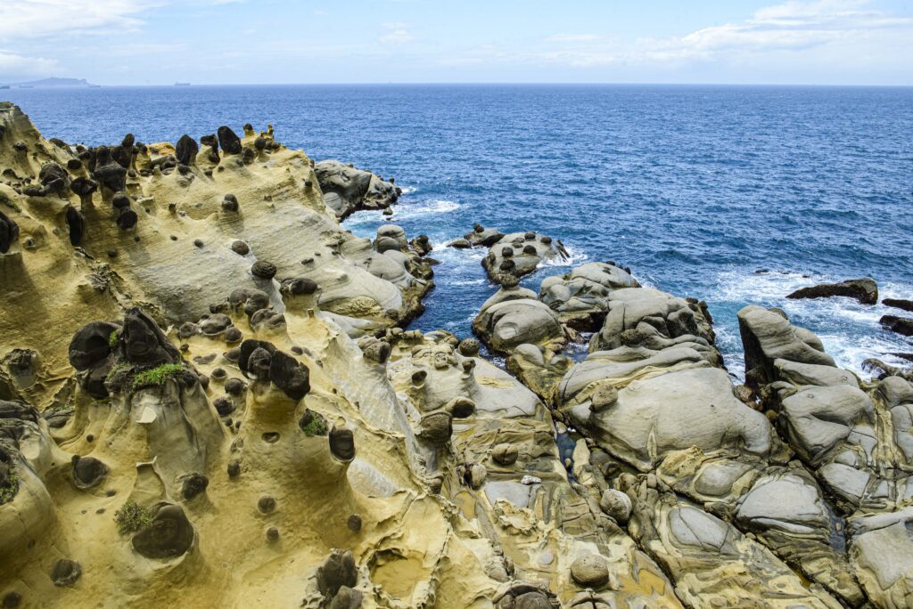 Les roches autour de yehliu à Taiwan