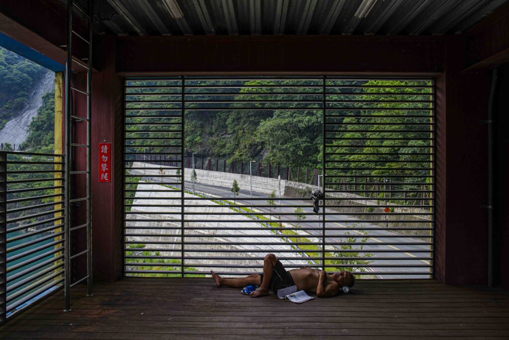 Personne dormant à Wulai